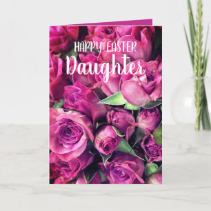 Joyeuses Pâques Fille Cartes Roses Roses