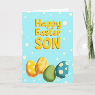 Joyeuses Pâques Fils Carte à pois