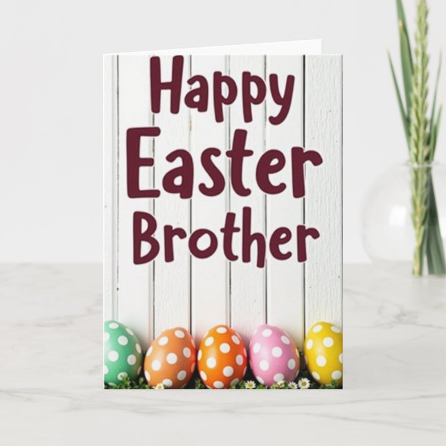 Joyeuses Pâques, frère, carte (Devant)
