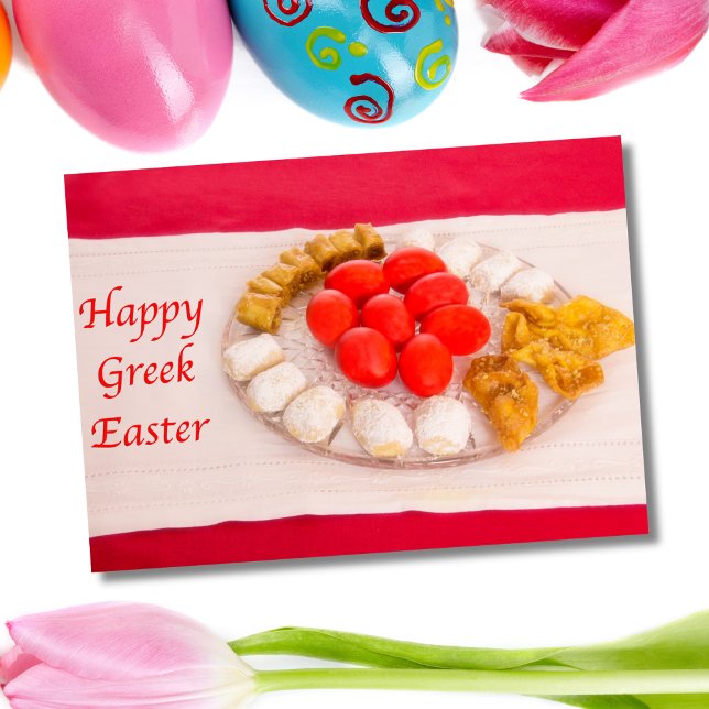 Joyeuses Pâques grecques avec carte de cookies gre (Créateur téléchargé)