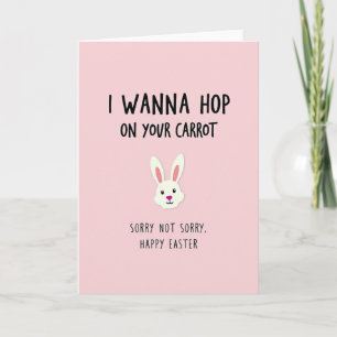Joyeuses Pâques Lapin de Carotte Carte Drôle