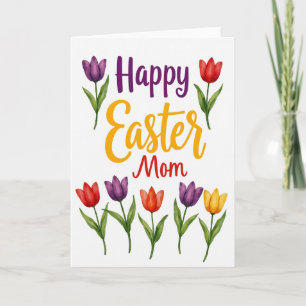 Joyeuses Pâques Maman Carte Aquarelle