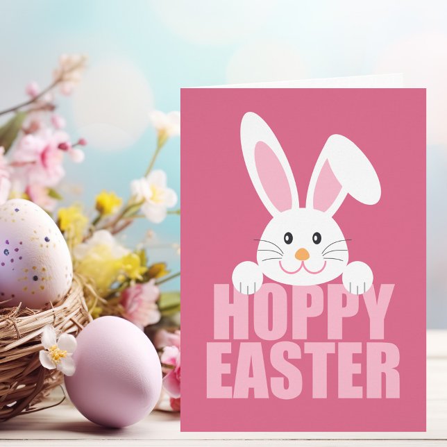 Joyeuses Pâques Mignon Joyeuses Pâques Lapin Carte (Créateur téléchargé)