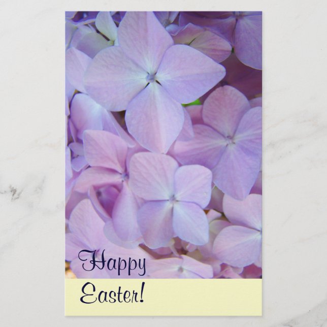 Joyeuses Pâques ! Papeterie personnalisée Fleurs d (Devant)