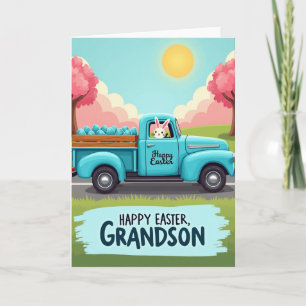 Joyeuses Pâques Petit-Fils Carte Camion