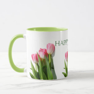 Joyeuses Pâques ! Tasse de tulipes