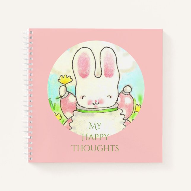 Joyeuses pensées Rabbit Spiral Carnet (Devant)