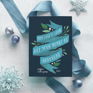 Joyeuses Tidings   Carte Hanoukka d'entreprise