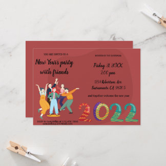 Joyeuses vacances Amis Invitation