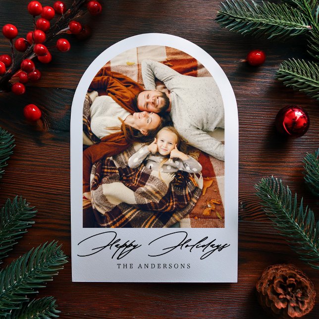 Joyeuses vacances Arch Photo Noël Carte de vacance (Créateur téléchargé)