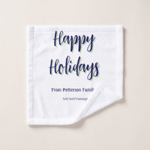 Joyeuses vacances bleu vert Noël élégant moderne