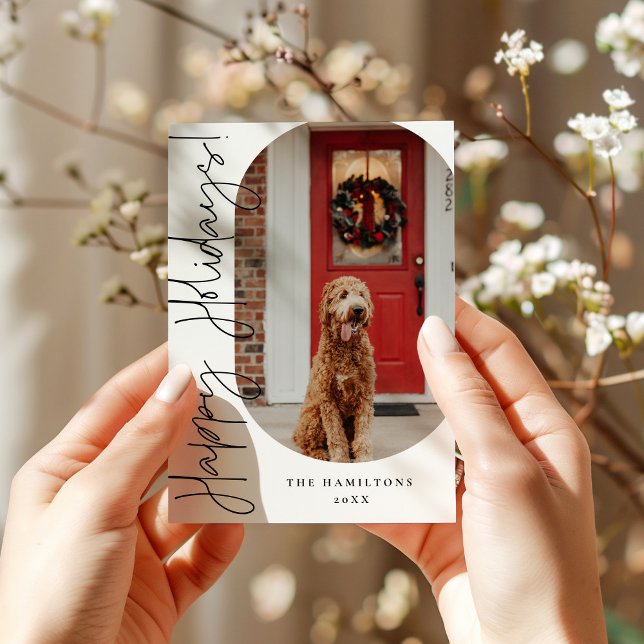 Joyeuses vacances Carte minimaliste moderne (Créateur téléchargé)