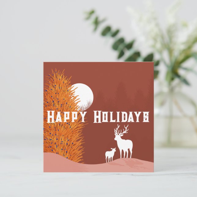 Joyeuses vacances - Carte Plat (Debout devant)