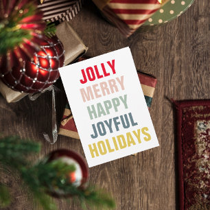 Joyeuses vacances colorées et modernes
