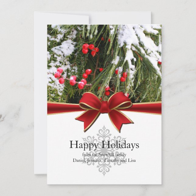 Joyeuses Vacances d'hiver Carte Appartement (Devant)