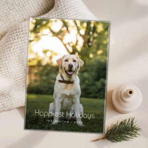 Joyeuses vacances Funny Chien Photo Carte de Noël
