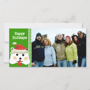 Joyeuses vacances mignonne ours Carte photo de fam