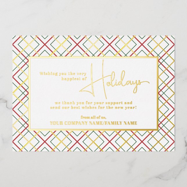 Joyeuses vacances Nouvel An Entreprise Plaid Entre (Recto)