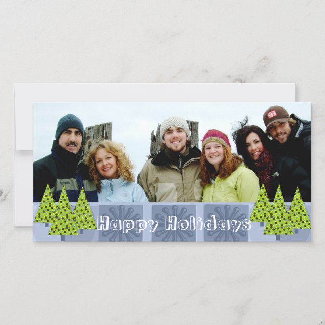 Joyeuses vacances Rétro Lime Trees Carte photo de  (Devant)