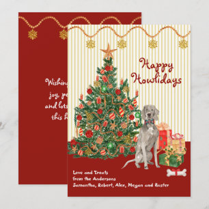 Joyeuses vacances Weimaraner Tree présente