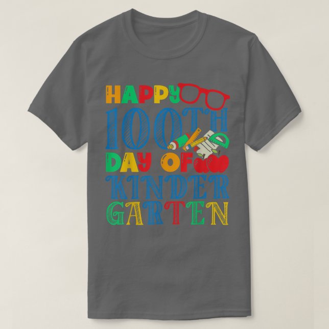 Joyeux 100e jour de la maternelle T-shirt (Design devant)
