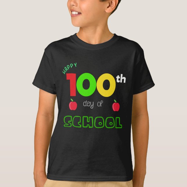 Joyeux 100ème jour de T-shirt école (Devant)