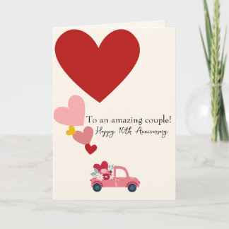Joyeux 10e Anniversaire carte d'amour et de joie