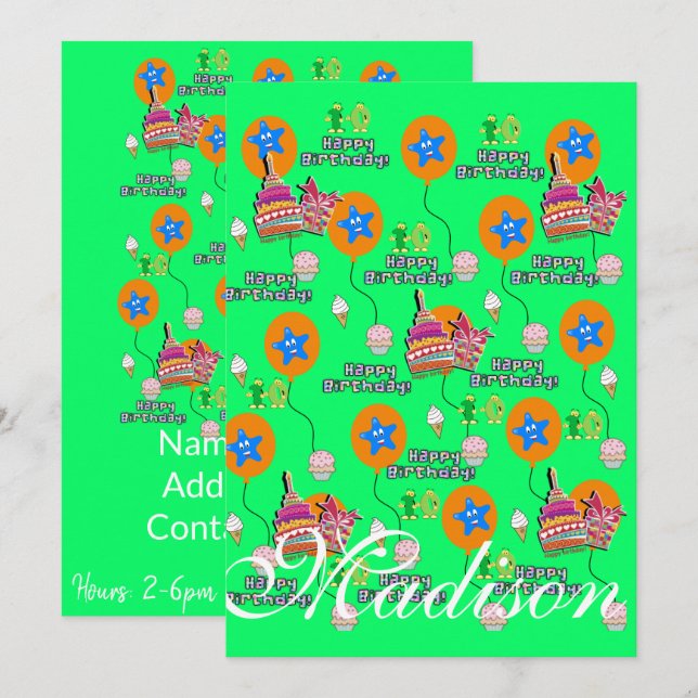 Joyeux 10e anniversaire Invitation Anniversaire #1 (Devant / Derrière)