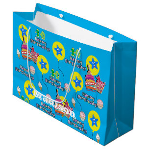 Joyeux 10e anniversaire Sac cadeau #10 Bleu