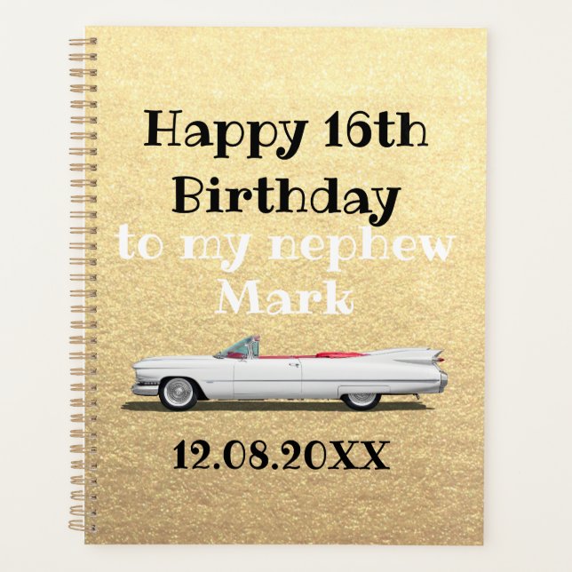 Joyeux 16e anniversaire Nephew or (Devant)