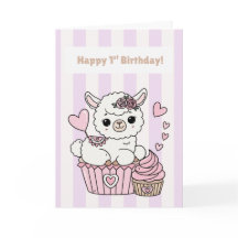 Joyeux 1er Anniversaire Carte Chèvre Mignonne Fill
