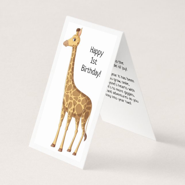 Joyeux 1er anniversaire - Carte pour enfants (Front)