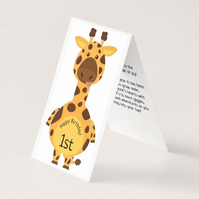 Joyeux 1er anniversaire - Carte pour enfants (Front)