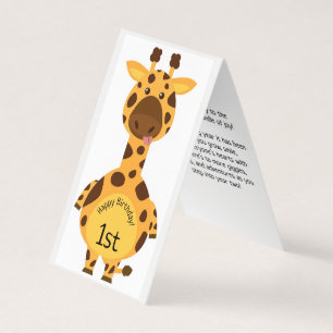 Joyeux 1er anniversaire - Carte pour enfants