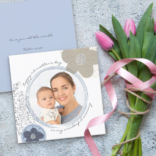 Joyeux 1ère Fête des mères maman Fleur moderne Pho