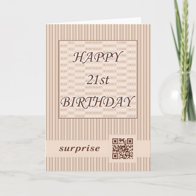 Joyeux 21ème anniversaire ! Carte de voeux (Devant)