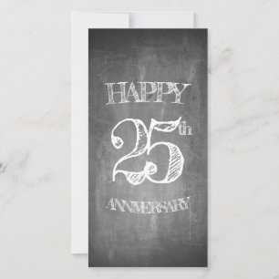 Joyeux 25e anniversaire sur tableau craie