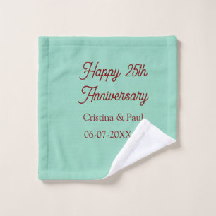 Joyeux 25e anniversaire vert mauve pastel boho rét