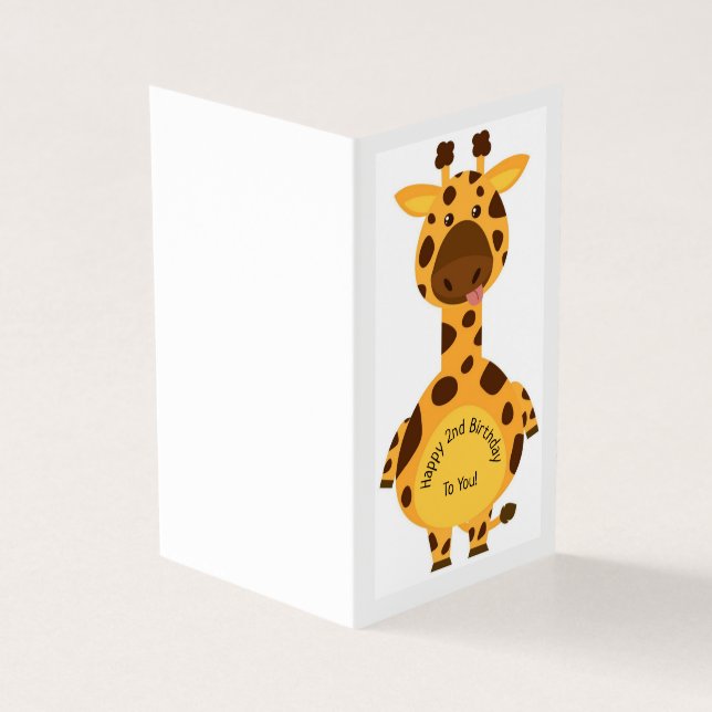 Joyeux 2e anniversaire - Carte pour enfants (Outside)