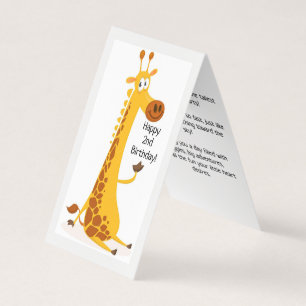 Joyeux 2e anniversaire - Carte pour enfants