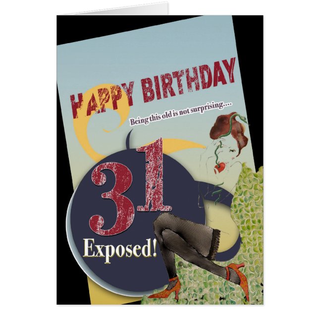 Joyeux 31e anniversaire vieux âge exposé sensuel d (Devant)