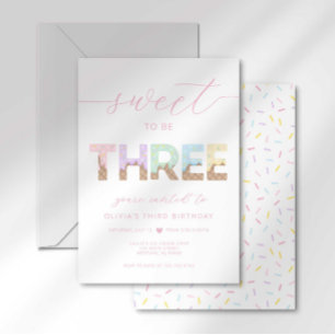 Joyeux 3 ans Invitation à une fête de glace
