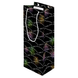 Joyeux 40e anniversaire Fireworks Vin Sac cadeau