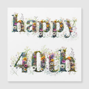 Joyeux 40e anniversaire Sprays de Fleurs sauvages