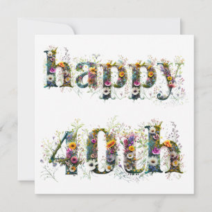 Joyeux 40e anniversaire Sprays de Fleurs sauvages