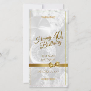 Joyeux 40ème anniversaire avec arc en or