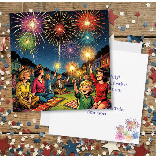 Joyeux 4 juillet avec message personnalisé au dos