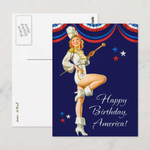 Joyeux 4 juillet. Cartes postales de conception à