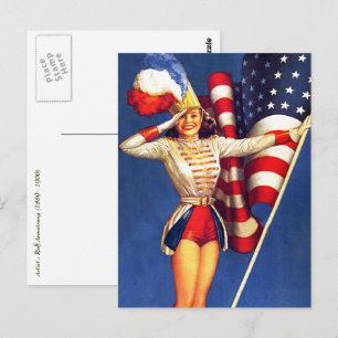 Joyeux 4 juillet. Cartes postales de conception à 