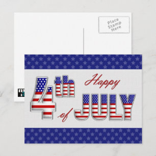Joyeux 4 juillet. Cartes postales de conception pa
